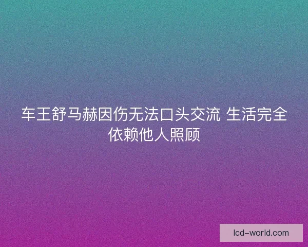 车王舒马赫因伤无法口头交流 生活完全依赖他人照顾